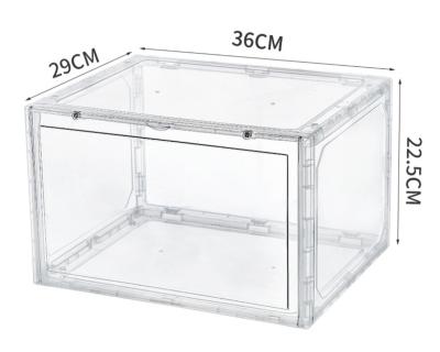 China Mordern Thickened Clear Acrylic PP Storage Box Shoe Box Storage Dust Proof Basketball Shoe Box Display for sale