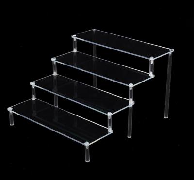 China Mordern 4 Layer Acrylic Jewelry Scale Display Rack Model Display Stand for sale