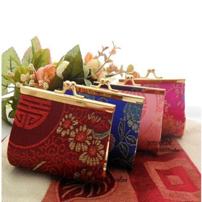 China 2022 Retro NATIONAL Foreign Trade New Creative Satin Wallet Cloth Clip Bag Zero Squash Bag for sale