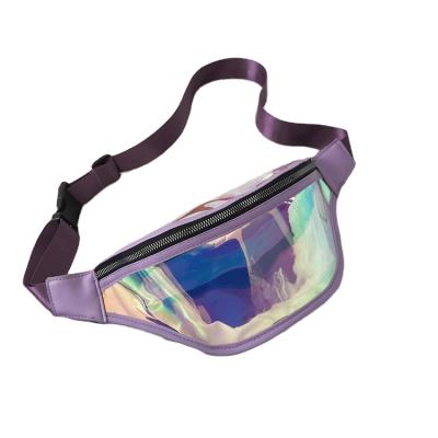 China Women PU Transparent Reflective Men's Sport Waterproof Waist Bag Fanny Pack Running Laser Fanny Pack Water Proof Supply for sale