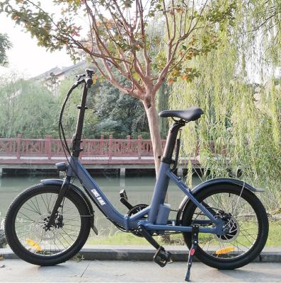 China Foldable Aluminum Alloy Electric Women's Ebike Female Ultralight Hidden Battery 48V 250W 20