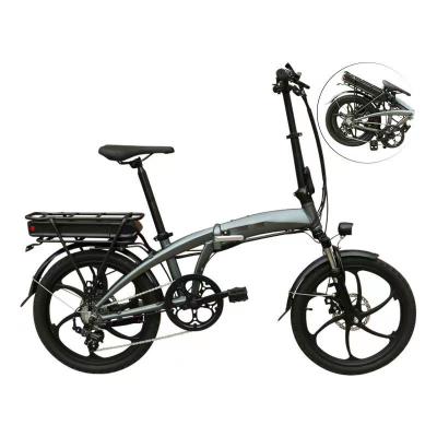 China Aluminum Alloy Folding Ultra Lithium Battery City Bike 48V Electric Pedal Power Transport E-Bike 20