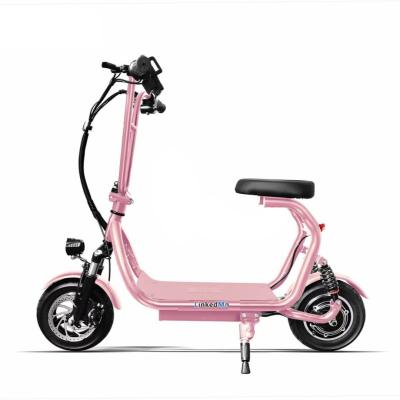 China 250w Double Suspension Mini Electric E Bike Unisex Scooter With Basket Cheap Electric Scooter For Adults Two for sale