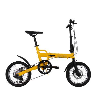 China Steel Mountain Bike Bicycle Factory Supply 16 Inch 6 Speed ​​Double Disc Brake Folding Men for sale