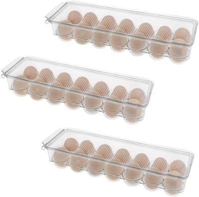 China BPA Viable Stackable Free Plastic Egg Holders With Lid For Fridge Drawer For Kitchen And Fridge Tableware for sale