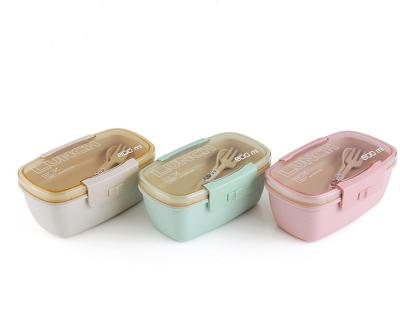 China Freshness Preservation Kamus Brand Bento Box Wholesale Wheat Straw Lunch Box For School for sale