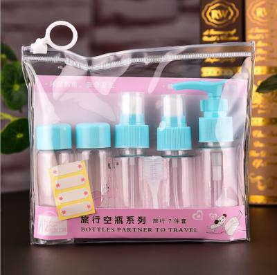 China Modern Travel Pump Spray Kits Clear Empty Plastic Spray Bottle for sale