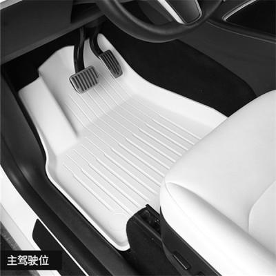 China Bling Bling Crystal High Quality Mats Custom Car Carpet Foot Mat Waterproof Car Trunk Mat Non-Slip Silicone Car Floor for Tesla Model 3 y for sale