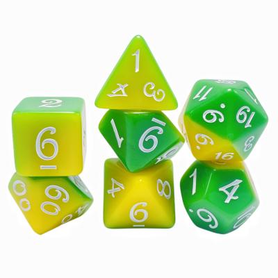 China DND Games Polyhedral Acrylic Product7pcs Set Dice for sale