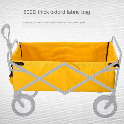 China Outdoor Garden Easily Assembled Collapsible Folding Utility Cart With Cover Bag Lightweight Portable Rolling Garden Tool Collection Cart for sale