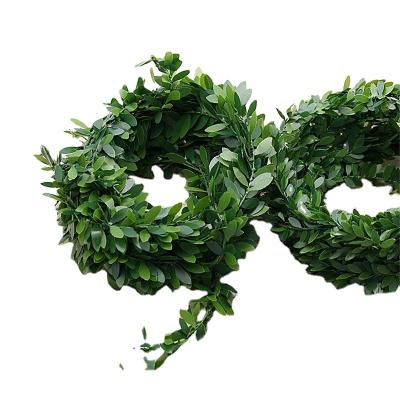 China Home Decor Room Wall Decor 7.5 Meters Handmade Christmas Artificial Leaf Garland Plants Vine Fake Foliage Leaves Large Wire Rattan for sale