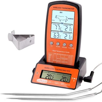 China Kitchen Thermometers Wireless Meat Thermometer with 2 Probes, Digital Thermometer for Smoker Grill Oven BBQ, Food BBQ Remote Instant Read Thermome for sale