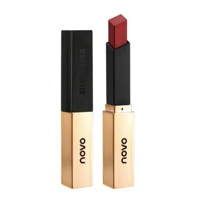 China NOVO Small Gold Bar Lipstick Long Lasting Lip Matte Moisturizing Lipstick New Mist Waterproof Velvet Thin Tube for sale