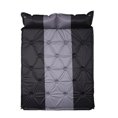 China Outdoor Support Samples Double Sleep Pad Folding Waterproof Beach Inflatable Camping Mat for sale