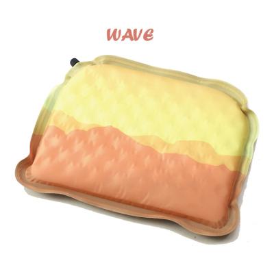 China Inflatable Sleeping Pongee Travel Outdoor Camping Soft PVC Sit Cooling Foldable Inflatable Pillow for sale