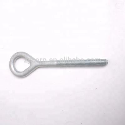 China hot forged galvanized double cocking oval eye bolt with assembled nut mainly used for line pole hardware customized for sale