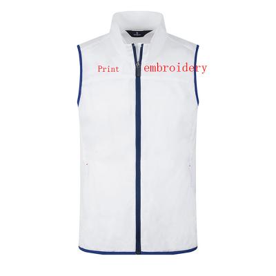 China OEM ODM Custom Polyester Windproof Water Resistant QUICK DRY Golf Vest Men's Casual Golf Vest Men for sale