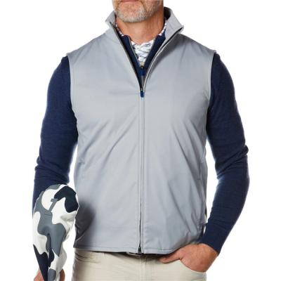 China Custom Anti-wrinkle OEM Logo 100% Polyester Mens Solid Color Golf Sport Water Resistant Vest for sale