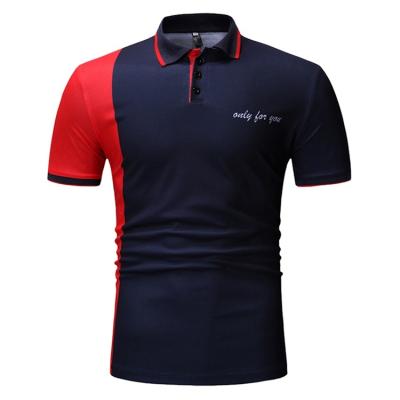 China Fashion Contrast Color Design Anti-Shrink Golf Polo Shirt With Performance Fabric for sale