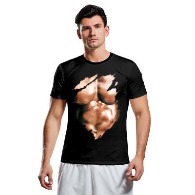 China Custom Quick Dry Anti-Wrinkle Short Sleeve Digital Print Sport Graphic Printing 100% Cotton T-Shirt For Men for sale