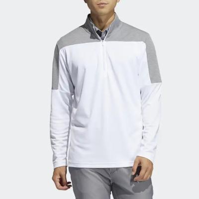 China 2022 Custom Anti-wrinkle Mens Long Sleeve Quarter Zip Golf Pullover Gray Sweatshirt for sale