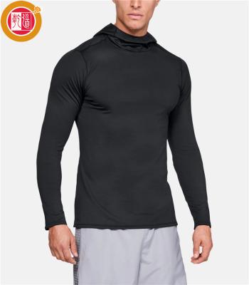 China Custom Private Label Zipper Hoody Compression Merino Men's Base Layer Anti-pilling With Hood for sale