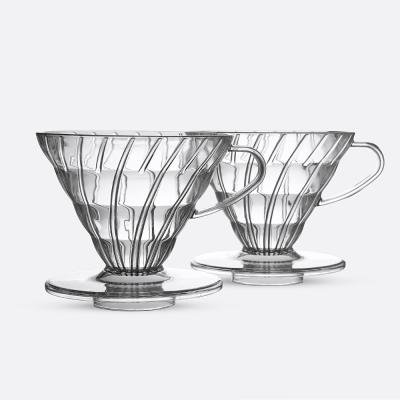 China Stored Plastic Hand Drip Cup Filter Coffee Style Hot Sale V60 Coffee Maker Espresso Coffee Accessories for sale