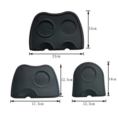 China Viable HOT Selling Silicone Coffee Tamper Mat Customized Embossed Printing Logo OEM Tamper Safe Tampering Mat Protection Corner Mat for sale