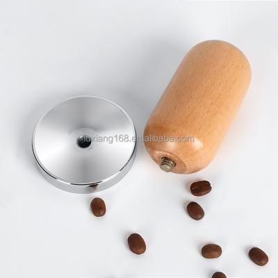 China Factory Stocked Wholesale Beech Handle Stainless Steel Hammer Coffee Tamper for sale