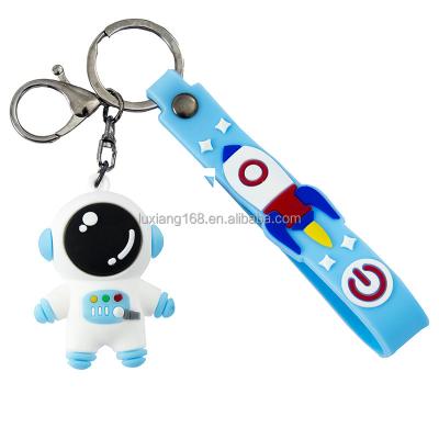 China Astronaut Plastic Wholesale Promotional Soft Design PVC Gifts Key Chain For Kids /couples for sale