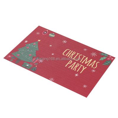 China Hot Selling PVC Products In Amazon Christmas Promotional Gifts Washable Christmas Table Mat for sale