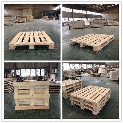 China Warehouse warmtebehandelde pallets logistiek omzet pallet vorklift standaard 4 way pallet Te koop