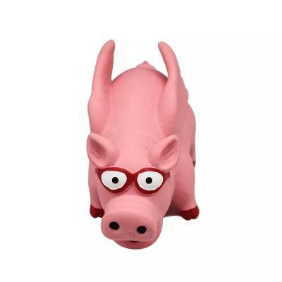 China Sustainable Cartoon Animal Cute Flying Pig Shape Soft Latex Squeaky Sound Toys Dog Chewing Toy for sale