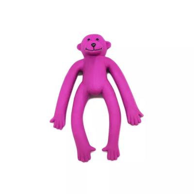 China Sustainable Funny Latex Monkey Pet Chewing Squeaky Dog Toy With Sound for sale