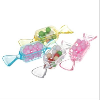 China Baby Shower Plastic Candy Box Candy Boxes Lovely Candy Shape Transparent Box Round Chocolate Boxes for sale