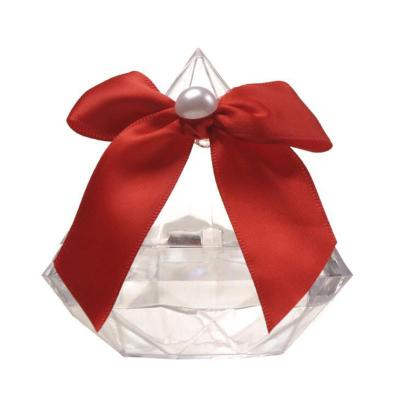 China Clear Box Diamond Shape Plastic Candy Boxes Baby Shower Candy Box Birthday Party Arch Candy Box Wedding Decoration Favor Box for sale