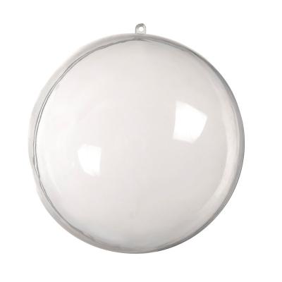 China Christmas Home Decoration 4/5/6/7 cm Transparent Ball Bauble Ornament Open Plastic Clear Christmas Party Hanging Gift Package Pendant Supplies for sale