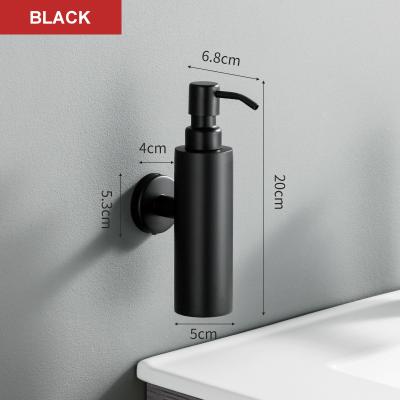 China Foam Soap Dispenser Wholesale Price 304 Stainless Steel Black Wall Mounted Liquid Soap Dispenser For Toilet Bathroom for sale