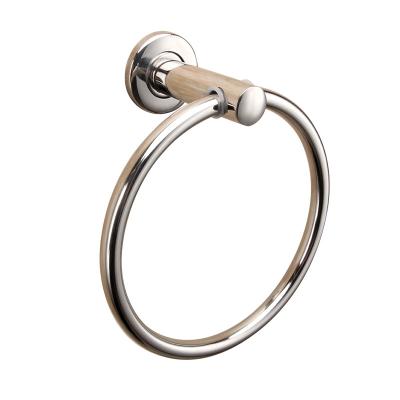 China Traditional Bathroom Accessories Household Stainless Steel Wall Mounted Universal Single Towel Ring for sale