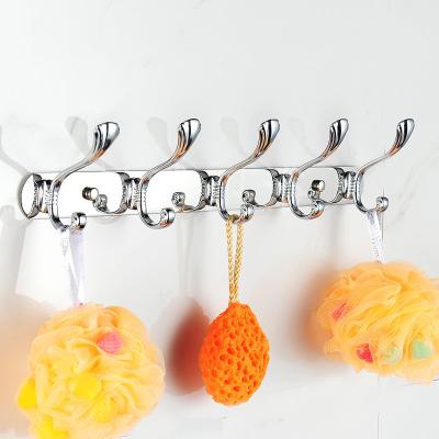 China Customized Sustainable 3 5 10 Hook Wall Metal Coat Hanger Mounted Accessories For Bedroom for sale