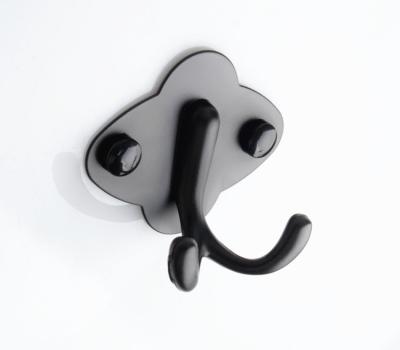 China New Arrival Bathroom Accessories Viable Cloth Hook Single Black Metal Butterfly Base Hook for sale