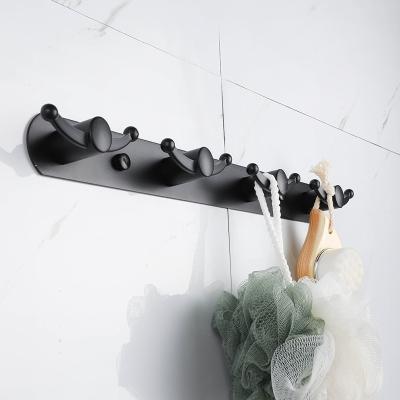 China Wall Mounted Modern Minimalist Metal Cabinet Black Coat Hooks Set Bathroom Accessories for sale