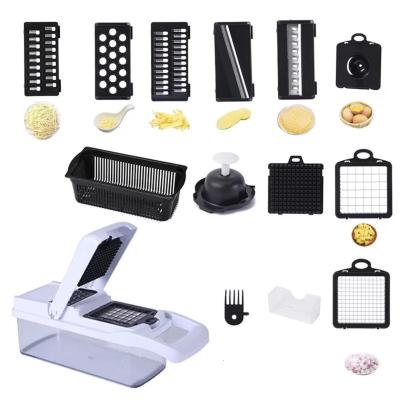 China Stocked Vegetable Cutter Shredder With Container Salad Cutter Vegetable Chopper Grater Egg Dicer Separator Chopper Slicer for sale