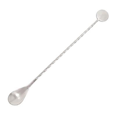 China Viable Custom Logo Stainless Steel Bar Spoon Metal Cocktail Stirrer Sticks Cocktail Stick Silver Spoon Bar Spoon Cocktail for sale