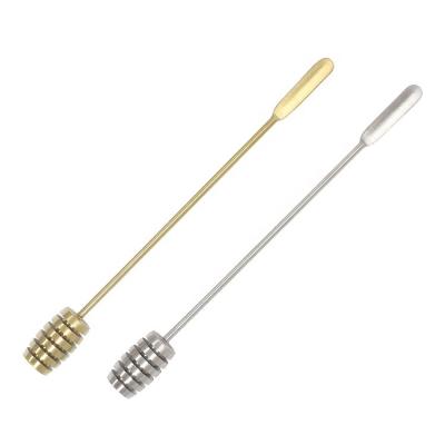 China Sustainable Premium Stainless Steel Bar Stirring Cocktail Stick Honey Dipper for sale