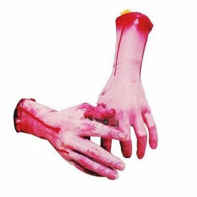 China Silica Gel Life Like Scary Arm Hand Cut Out Fake Horror Bloody Latex Scary Arm Hand Halloween Prop Haunted Prop Haunted Party Decoration for sale