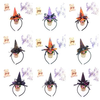 China 1pcs IRON Gold Funny Spider Netting Trick Or Treat Halloween Hat Headband Party Kids Party Decoration for sale