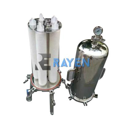 China Liquid Water Treatment System Food Grade Beverage Juice Wine Beer Cartridge Stainless Steel Filter Housing Stainless Steel Filter for sale