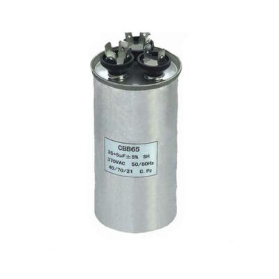 China CBB65 Series 30+1.5uf Aluminum Case motor run capacitor especially for air conditioner for sale