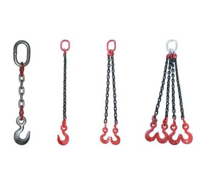 China crane chain slings with hook for sale